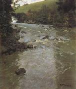 The Lysaker River in Summer (nn02) Frits Thaulow